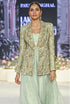 Shazia Mint Embroidered Blazer And Bustier With Sharara
